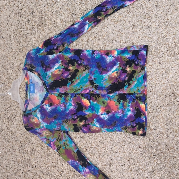 Simply Vera Vera Wang Tops - Vera Wang long sleeve tie dye multicolor top medium